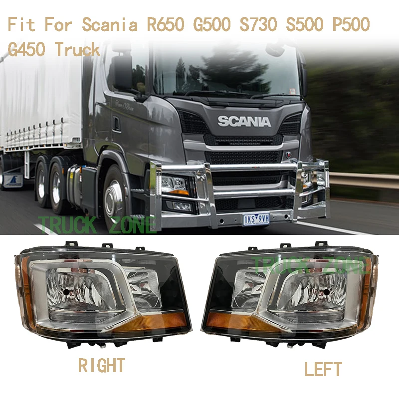 

1pcs head Light for scania truck R650 G500 S730 S500 P500 head light E APPROVE
