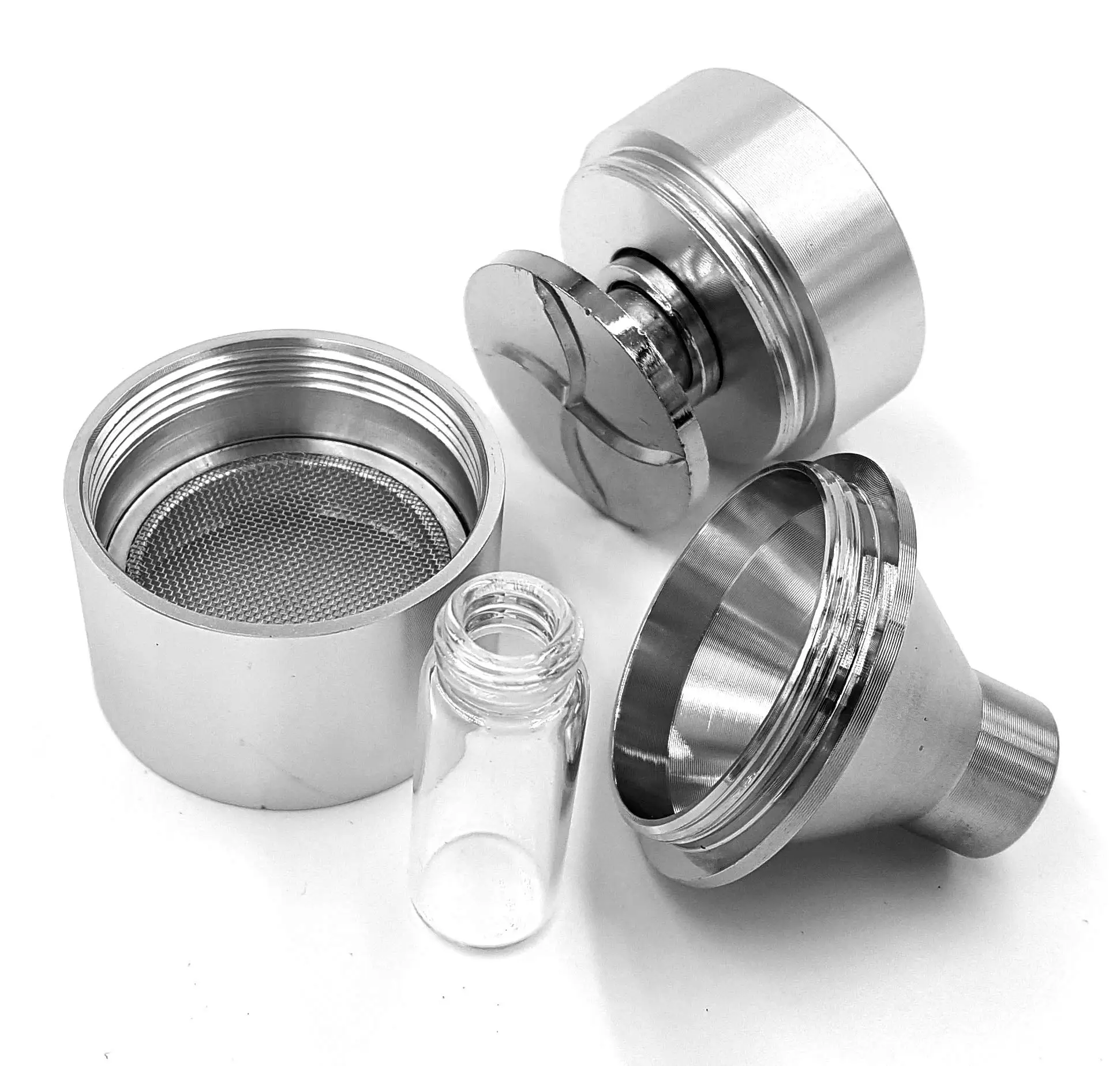 44/56mm Manual Tobacco Grinder Aluminum Spice Pepper Mill Fine Grinding Powder Herbal Crusher with Container Smoking Accessories 4