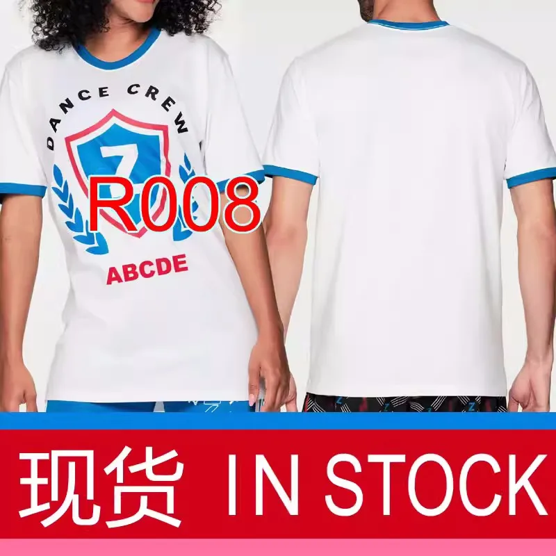 

ABCDE Fitness Wear, Sports, Yoga, Dancing Group, Men's and Women's Short Sleeve Loose T-Shirts, Cotton New R 008