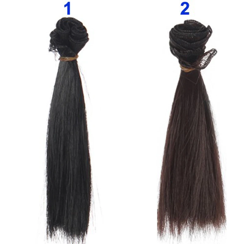 One Piece 5cm 15cm 25cm Short Long Straight Doll Hair For 1/3 1/4 1/6 BJD Diy Accessory doll wigs