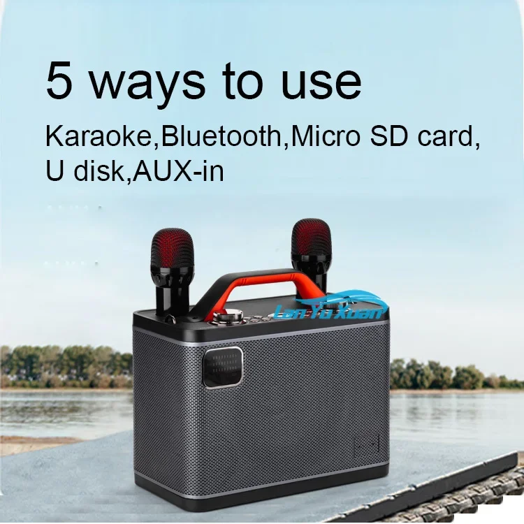 Mini Karaoke Machine 25w Bluetooth Speaker Loud Stereo Sound Bluetooth Karaoke Machine with Screen