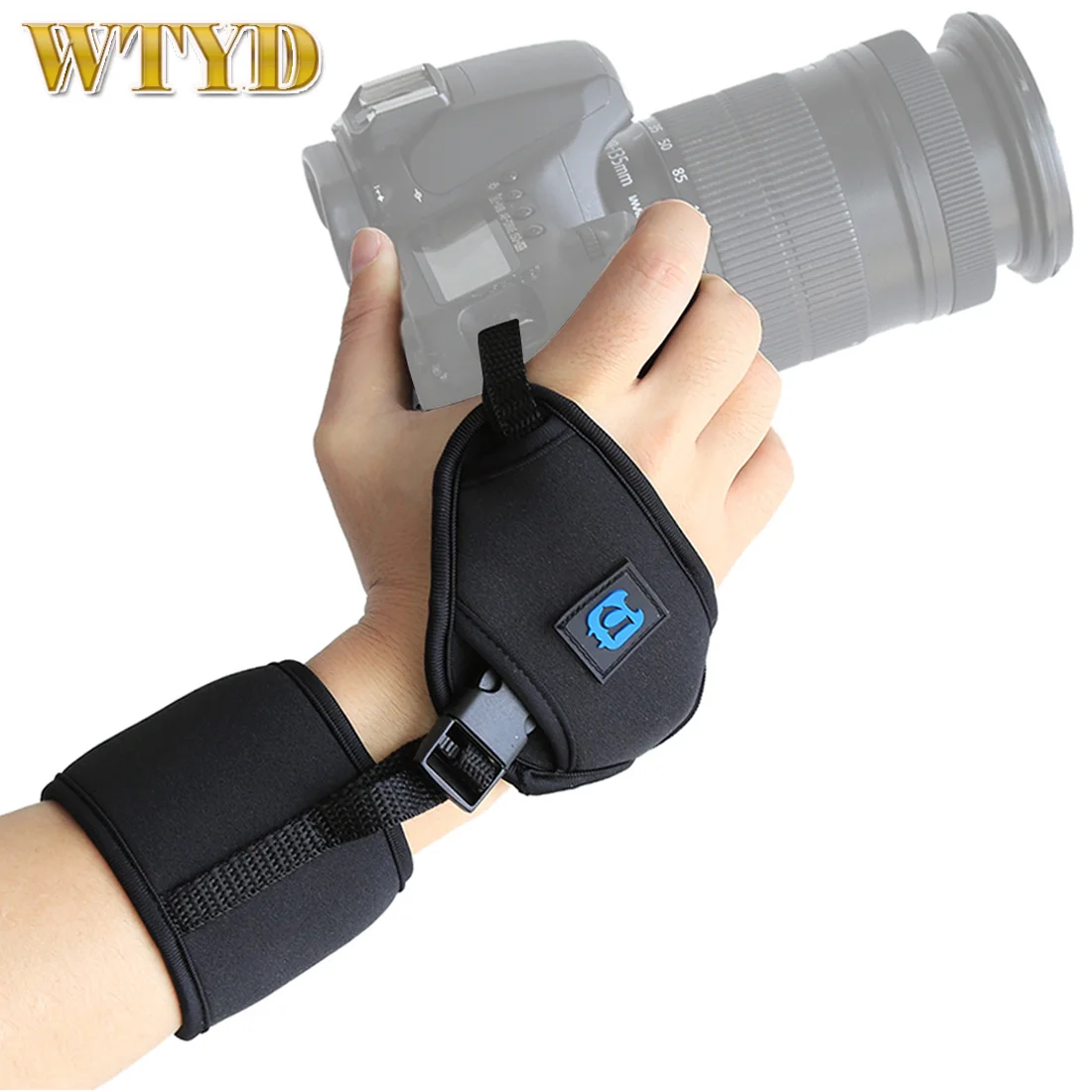 PULUZ Soft Neoprene Hand Grip Wrist Strap for SLR / DSLR Cameras with 1/4 inch Screw Plastic Plate
