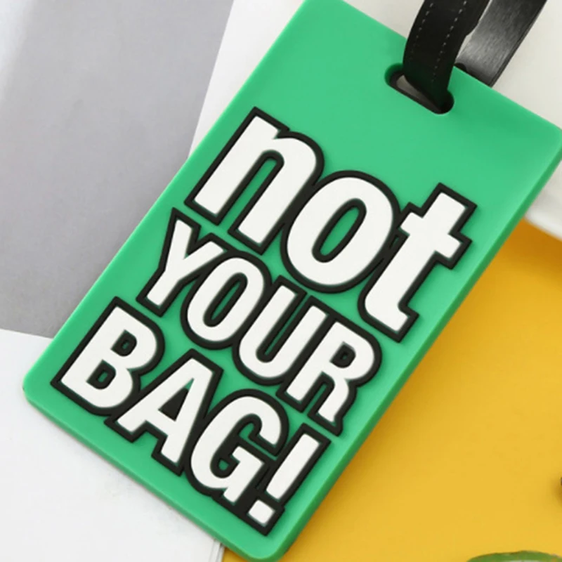 Fashion Creative Letter Not Your Bag Cute Travel Accessories Luggage Tags Label