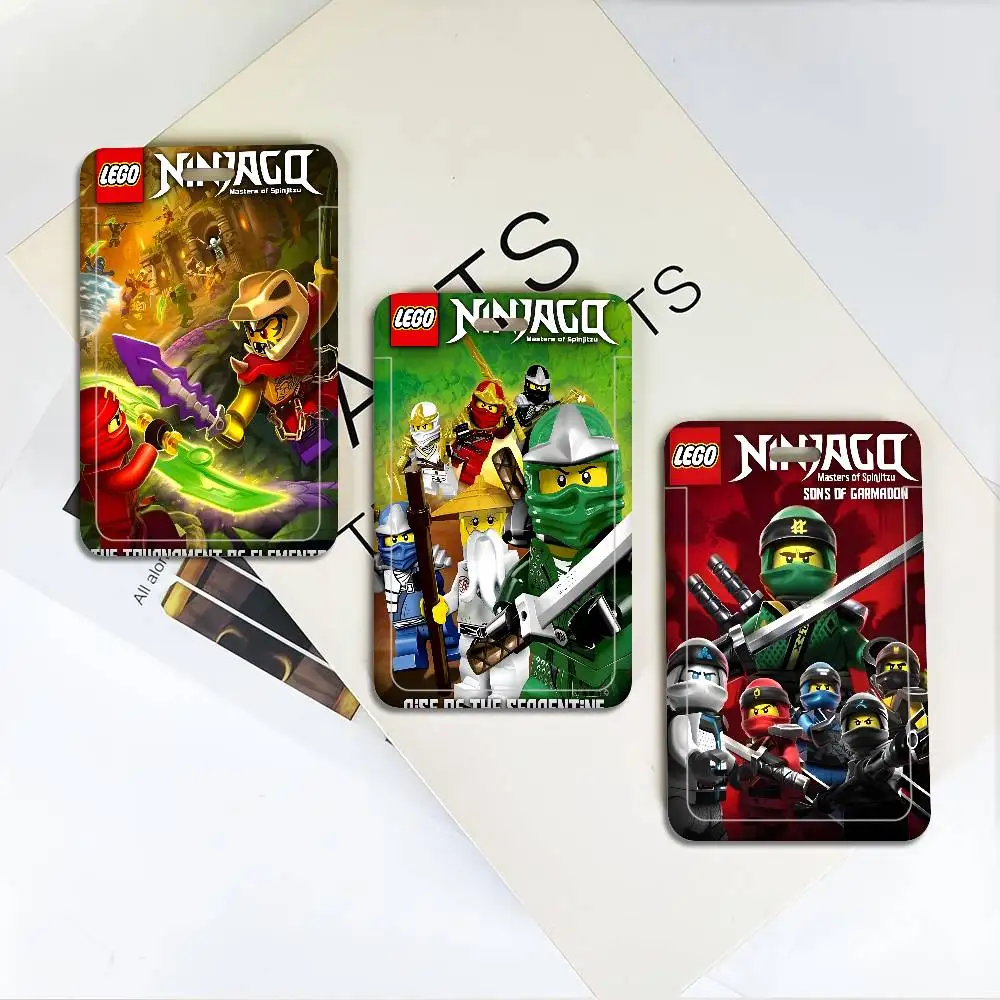 Cartoon-N-Ninjago 워킹 뱅크 신용 카드 홀더(긴 끈 포함) 직원 이름 ..