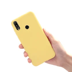 Premium Soft Silicone Matte Phone Case - Sleek and Durable Protection for Honor 9A (Yellow)