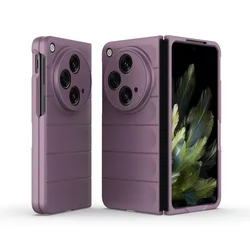 Shockproof Shield Hard PC Full Protection Folding Slim Cover for OPPO Find N3 (Purple)