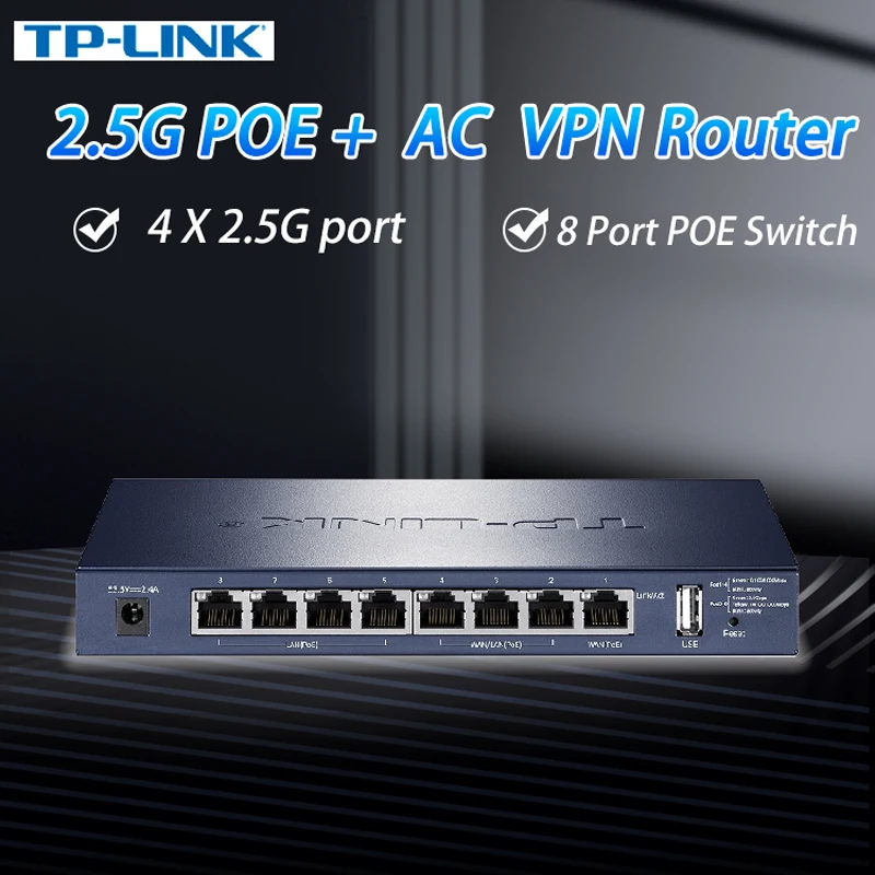 

TP-LINK 2.5G POE switch AP controller 2500MbpsAC integrated VPN router POE whole-house WiFi MESH networking