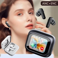 New Full Touch Screen Headphones ANC Bluetooth 5.4 Noise Cancelling Earphones HiFi Stereo Wireless In-Ear ENC Earbuds With Mic 1