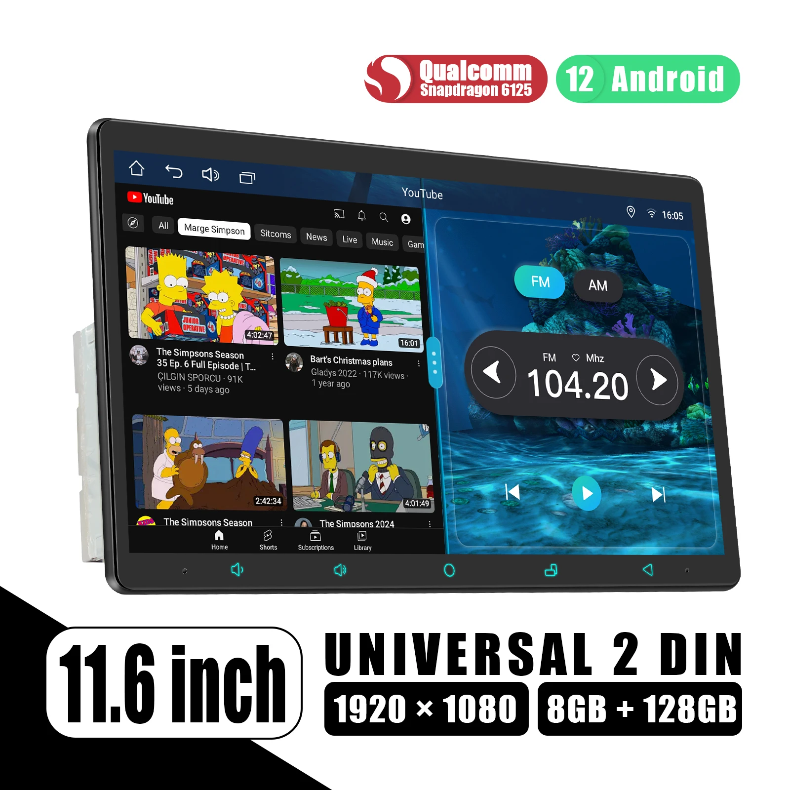 AndroidOS＆CarPlay搭載！大画面マルチメディアシステム