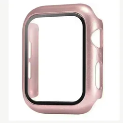 Enhanced PC Full Cover Watch Case with Tempered Glass Screen Protector, Anti‑Scratch Shell for Series 4 5 6 SE 40mm (Rose Gold 15)