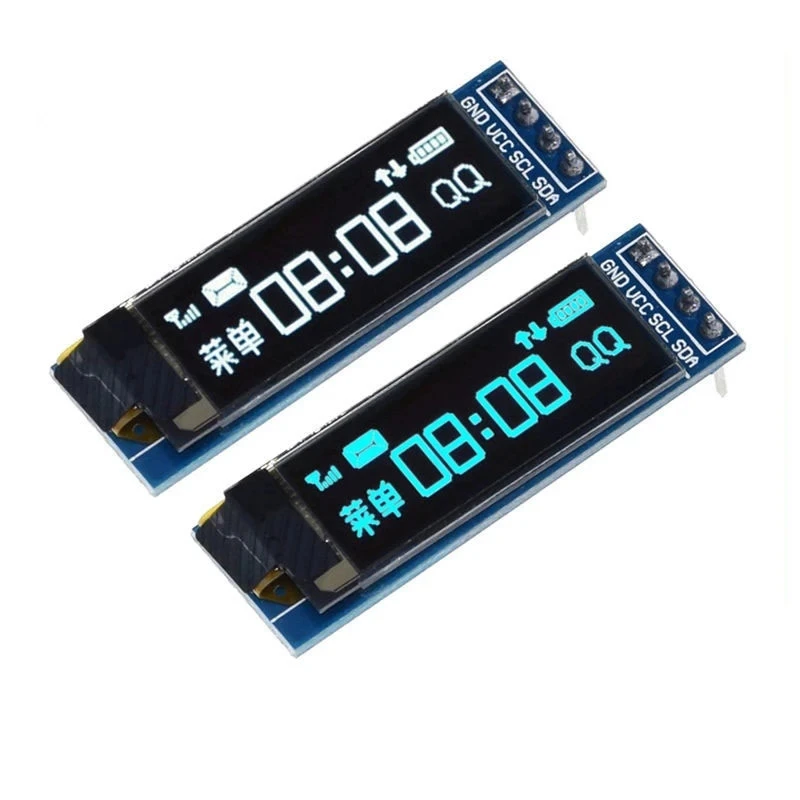 0-91Inch-OLED-Display-Module-I2C-Interface-128X32-LCD-Screen-SSD1306 ...