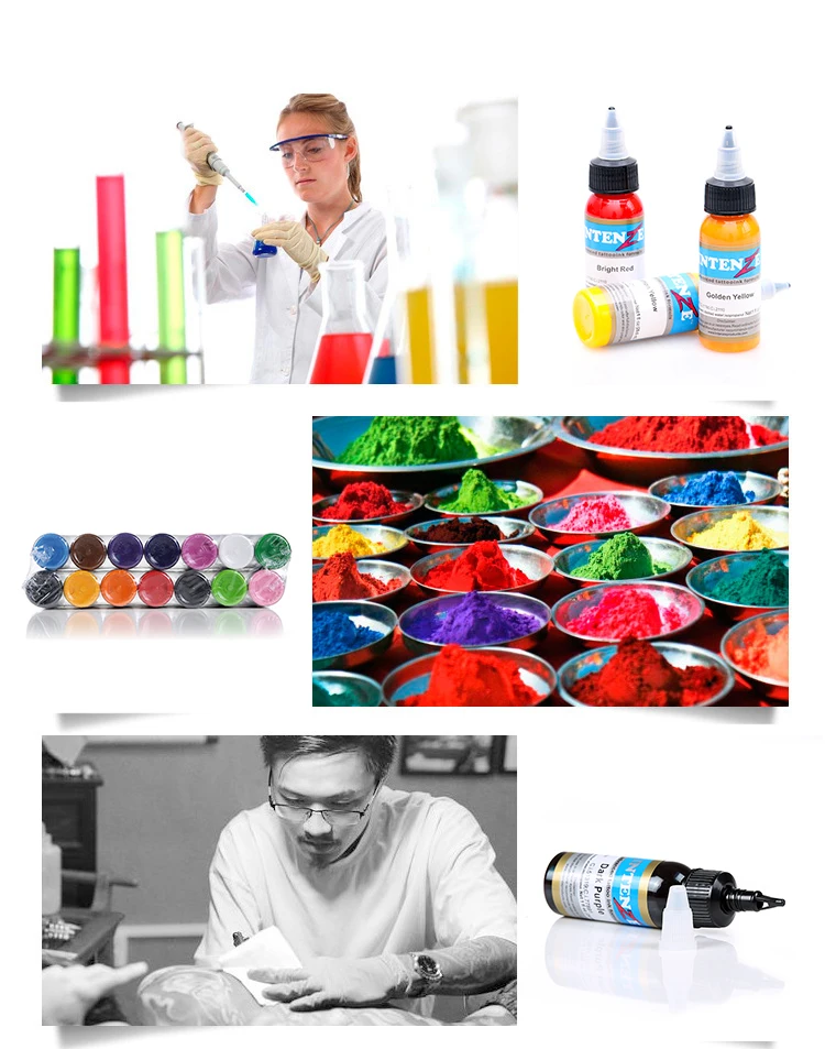 Tattoo Ink Set Make-up Art Pigments 14PCS Eyeliner Pen Tattoo Cosmetics Lip Gloss
