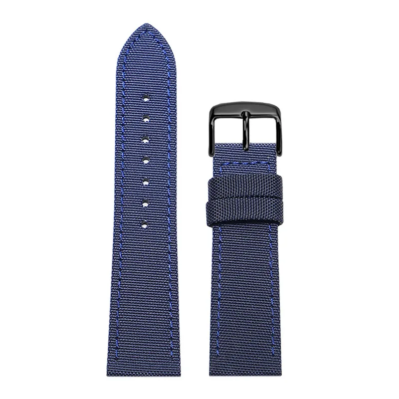 Men's Woven Nylon Watch Strap - Durable Design in Black