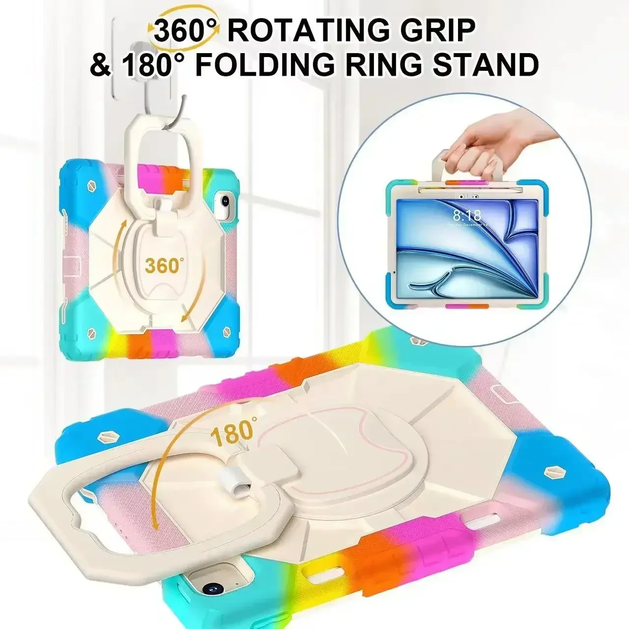 Shockproof Rugged Armor Tablet Stand Cover