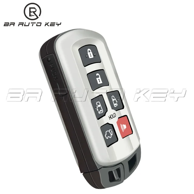 QAGGUM 6-Button Remote Key Fob For Toyota Sienna 2011-2020, Replace 89904-08010 - View #13