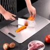 316 Stainless Steel Chopping Board Panel Kitchen Household Thickened Double Sided Kneading Dough Board Fruit Meat Cutting Board 2