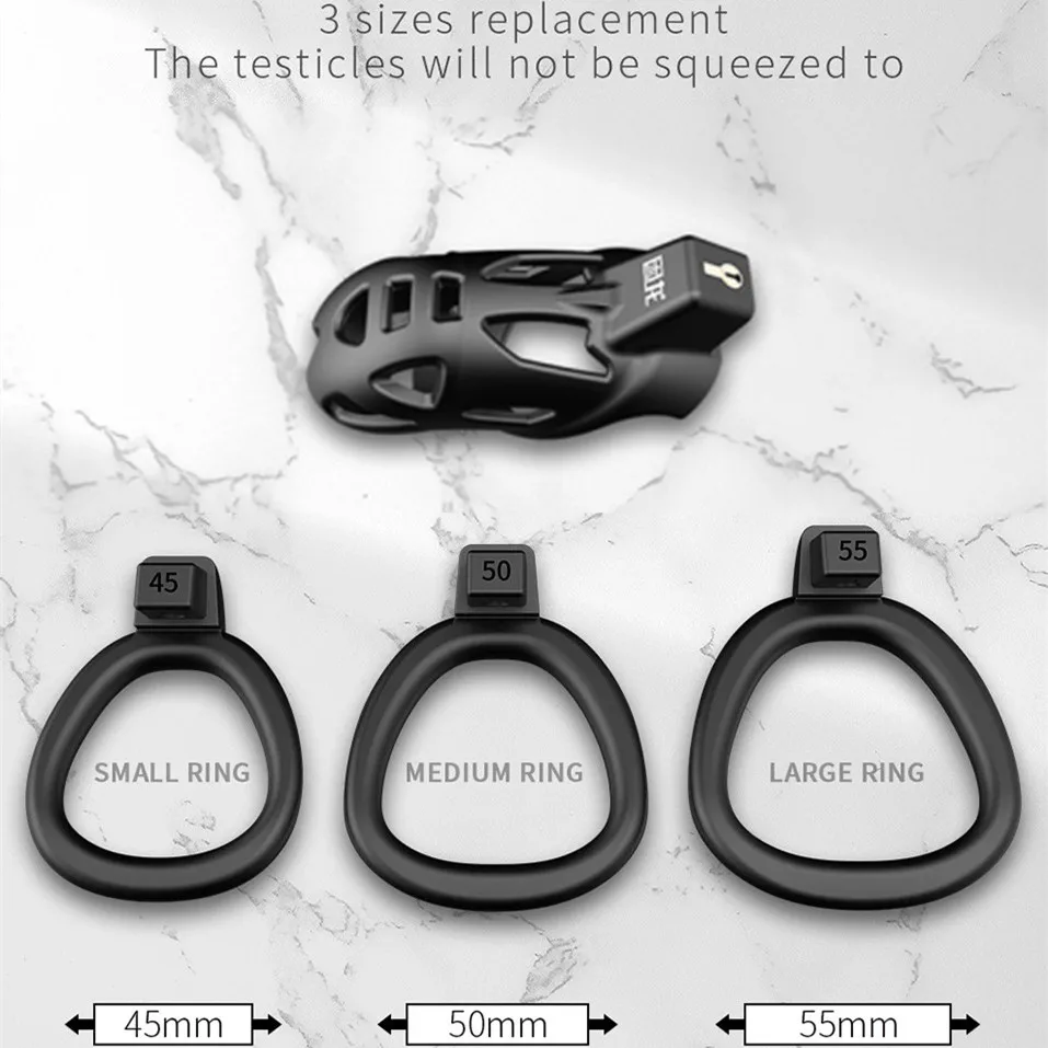 New Upgrade Cobra Penis Cage Lock with 3 Size Cock Rings Prince Albert Chasity for Couples Anti Cheating Sex Toys