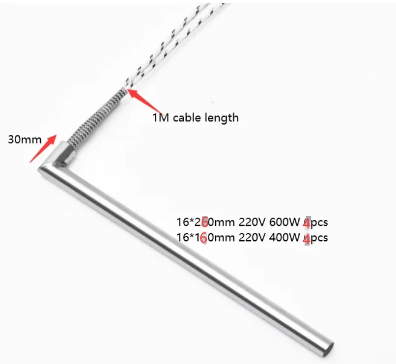 Description Picture 3 of itemCustom made PT100 thermocouple and cartridge heaters