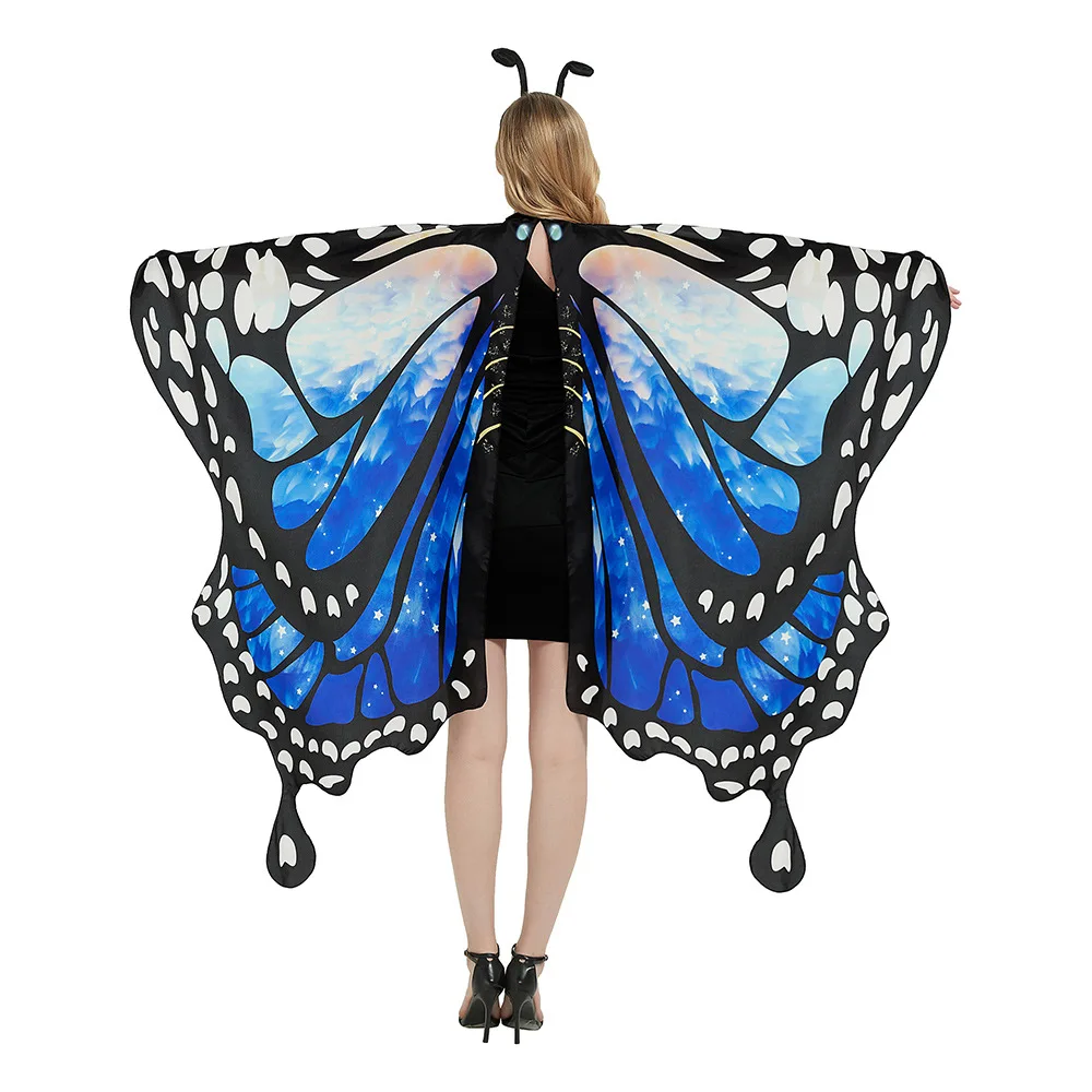 Butterfly Cloak Halloween Gradient Colorful Dance Decoration Wings Female Performance Purple New