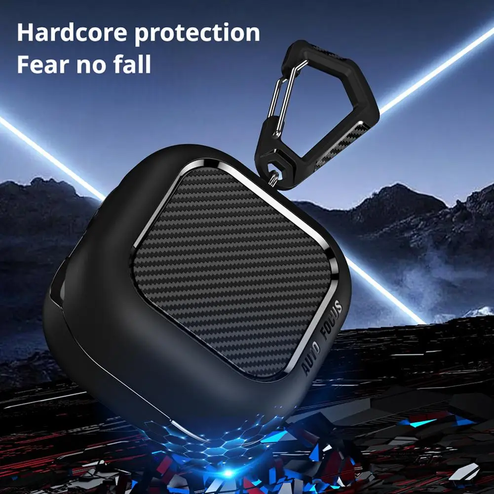 Custodia protettiva antiurto per Samsung Galaxy Buds 4 Pro Cover in silicone Armor Funda con portachiavi per accessori Buds 4 Pro - immagine 4