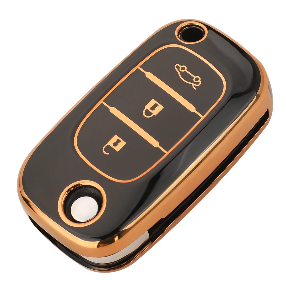 3B TPU Car Key Shell Case Fob For Renault Clio Kangoo Modus Megane For Benz Smart Fortwo 453 Forfour 2015 key case car key shell key cover folding car key shell fob cover