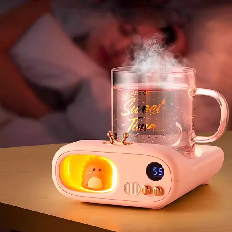 110-220V Cup Heater Coffee Mug Warmer Cute Pet Warmer Coaster Electric Hot Plate Smart Heating Pad For Milk Tea Water Best Gift 3
