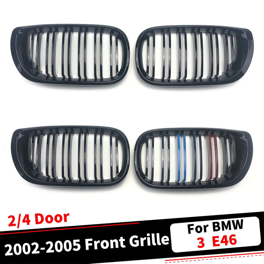 Perfect Match Front Rene Inlet Racing Grill Trim Body Kit Accessori Per Bmw E46 4 Door 3 Series 2002-2005 Raiator Grille