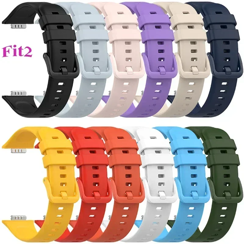 

Ремешок спортивный Correa для смарт-часов Huawei Watch FIT 2, мягкий силиконовый браслет для смарт-часов fit2, новинка 2022 года, аксессуары для ремня