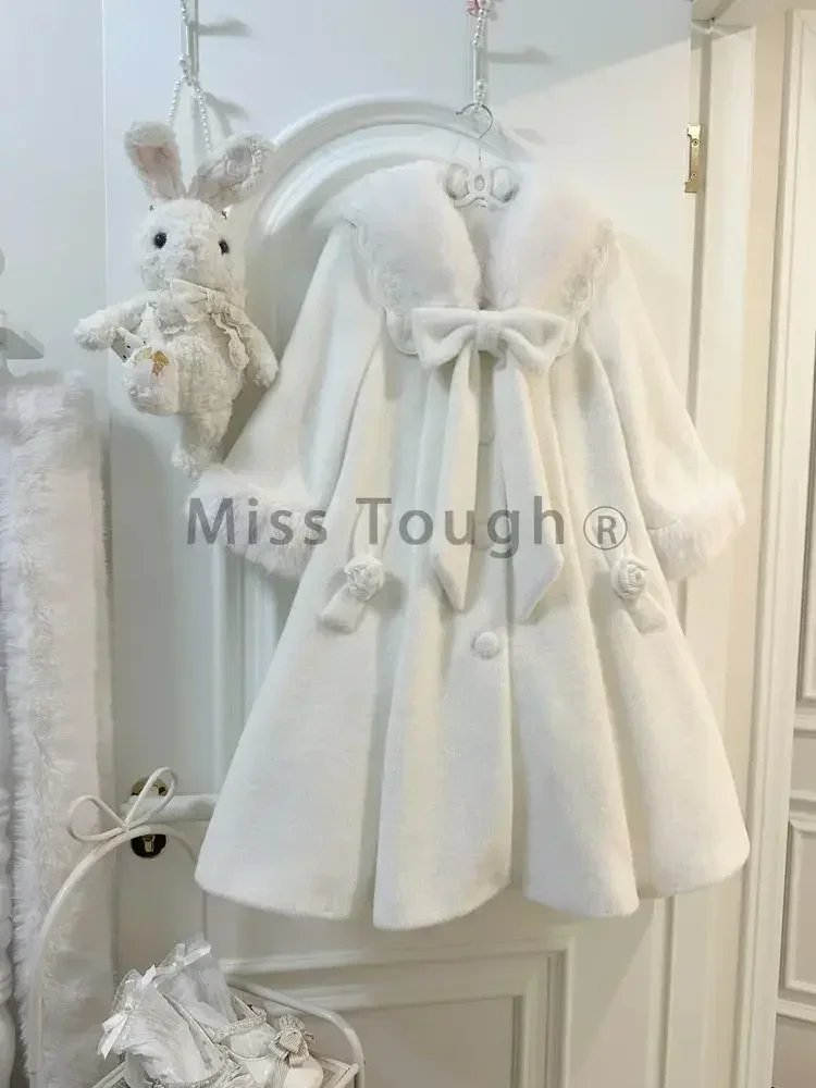 Winter Sweet Fashion Solid Long Style Overcoat Women Design