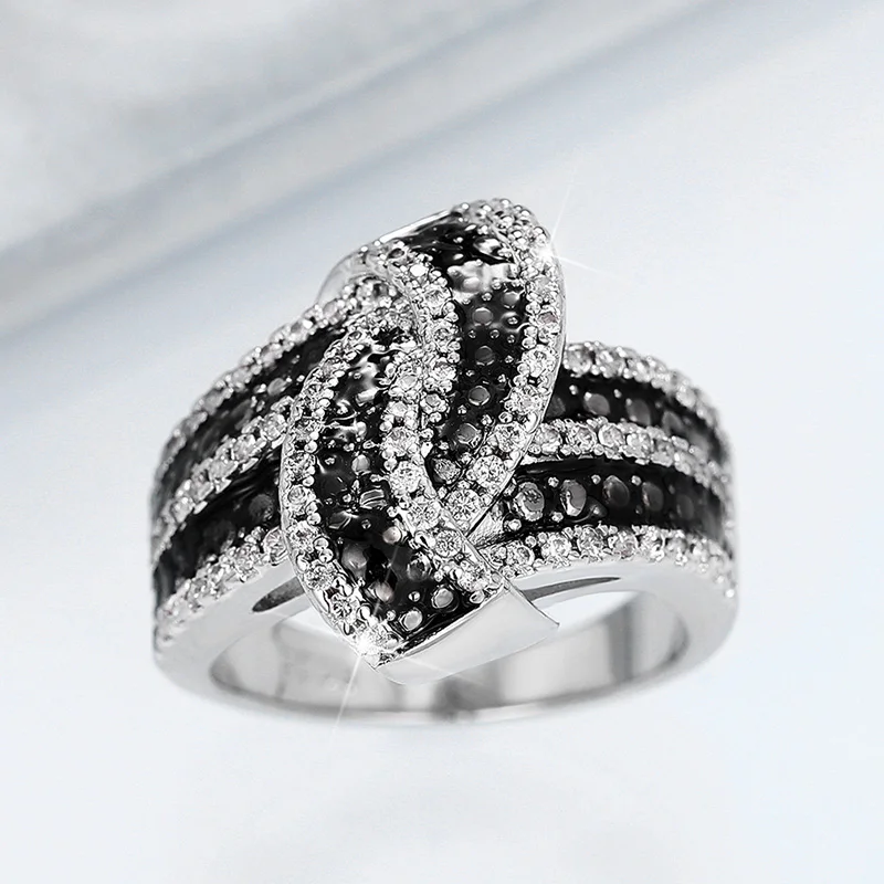 Black Enamel Rings 2