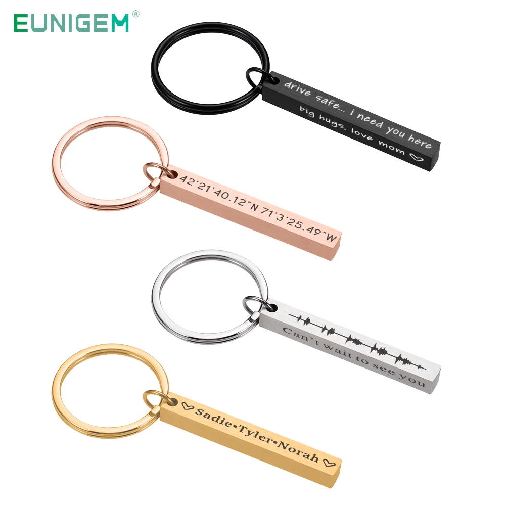 Couple Keychain Personalized Customized Name Engraved Keychains Birthday Valentines Day Gifts