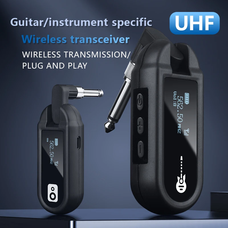 Electric Guitar Electric Blowpipe UHF Wireless Transmitter Receiver Drums Piano Instruments Pickup Audio Transmission Lossless