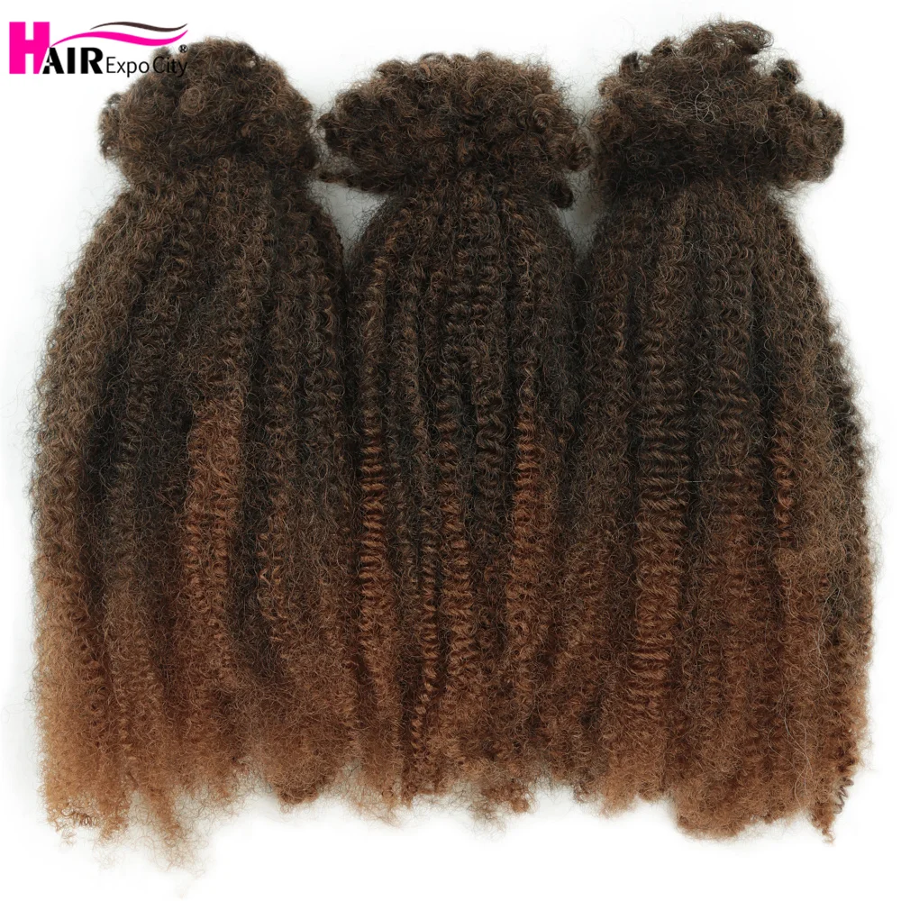 Afro Kinky Curly Bulk Synthetic Braiding Hair 12 inch Protein Fiber Durable Curl Hair Soft Micro Twist Braids Hair Extensions 1