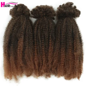 Afro Kinky Curly Bulk Synthetic Braiding Hair 12 inch Protein Fiber Durable Curl Hair Soft Micro Twist Braids Hair  Extensions 1