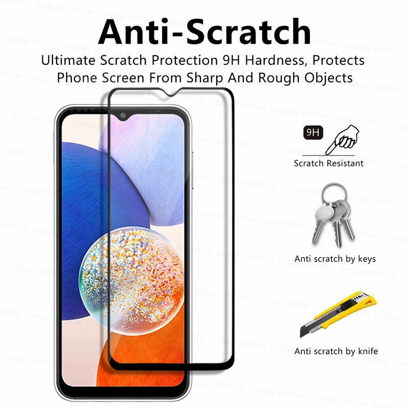 For Samsung Galaxy A24 4g Glass Samsung Galaxy A04s A14 A24 A34 A54 5g  Screen Protector Full Glue Tempered Glass Protective Film - Screen  Protectors - AliExpress