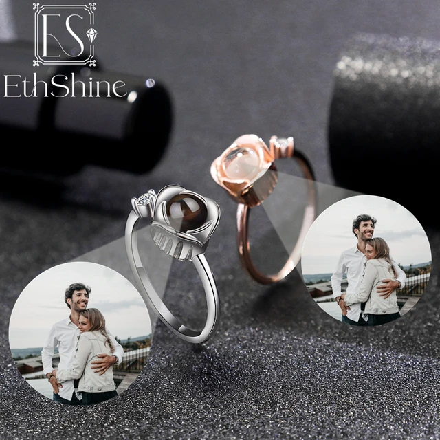 Buy I Love You Ring 100 Languages Custom Name and Photo Projection Ring in  925 Sterling Silver Rose Gold—Crown Shaped Personalized for Women Mother  Lover Online at desertcartINDIA