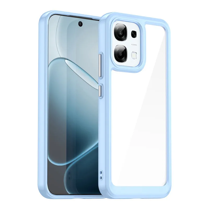 Colorful Soft Edge Silicone Transparent Bumper Case