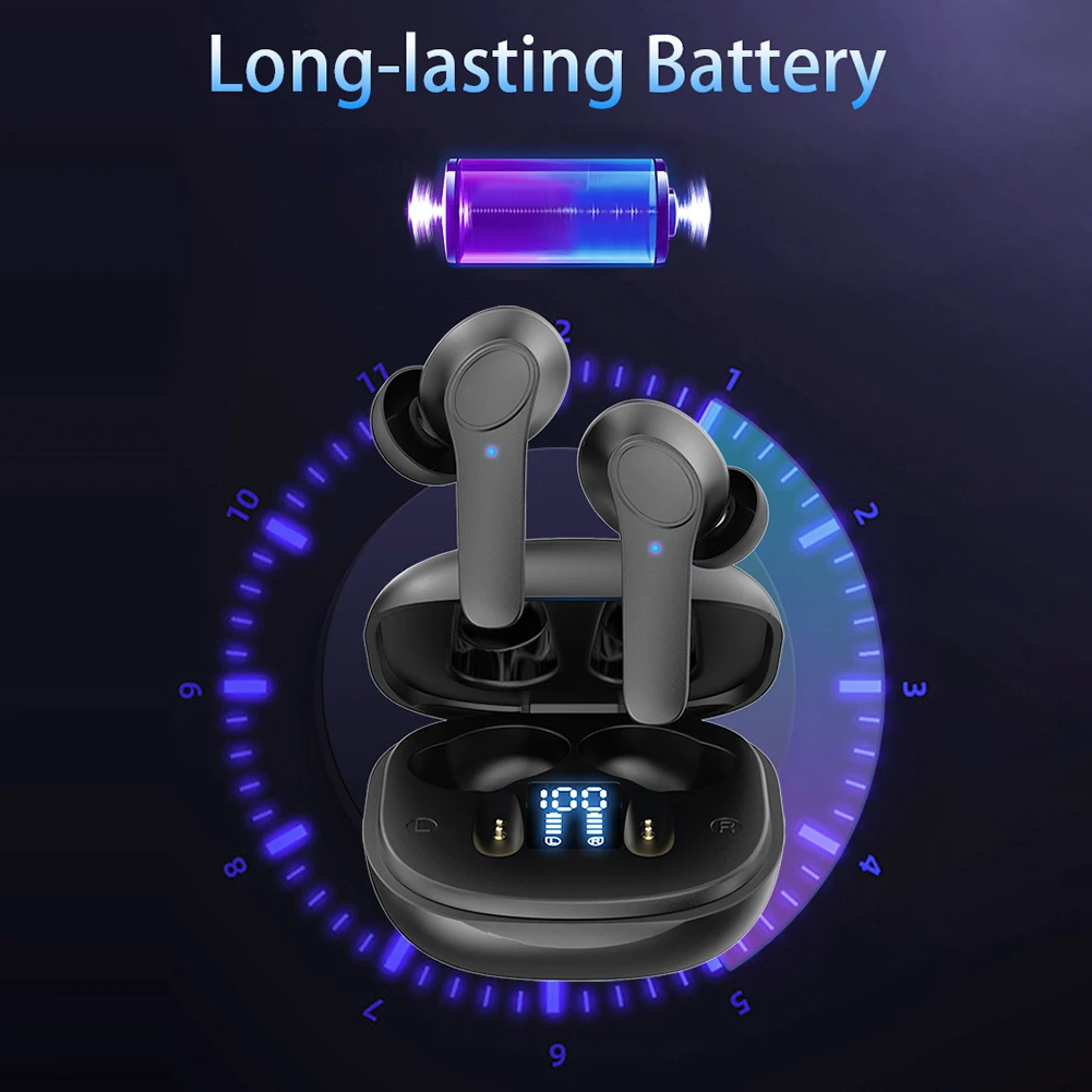 144 Languages Real Time Translator Earbuds Wireless BT Two-Way Voice Translator IPX6 Waterproof 99% Accuracy for Business Travel