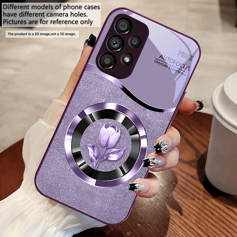 Golden Circle Tulip Glass Phone Case