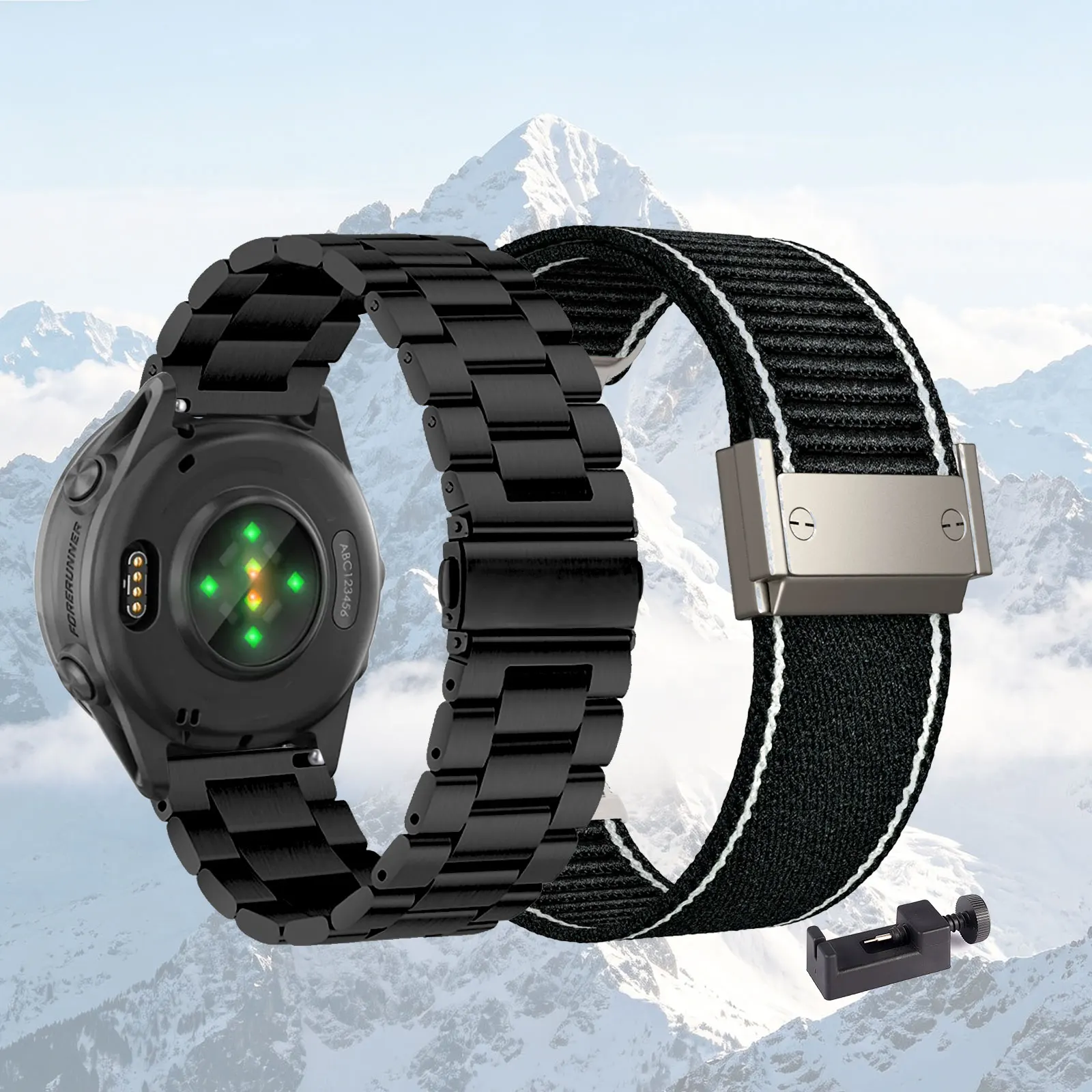 Dual-Pack: Premium Metal & Nylon Watch Bands