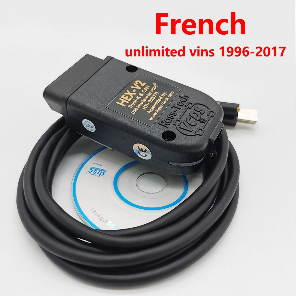 VAGCOM 21 9 VAG-COM новейший VCDS HEX CAN V2 интерфейс для VW AUDI Skoda Seat VAG Английский Французский