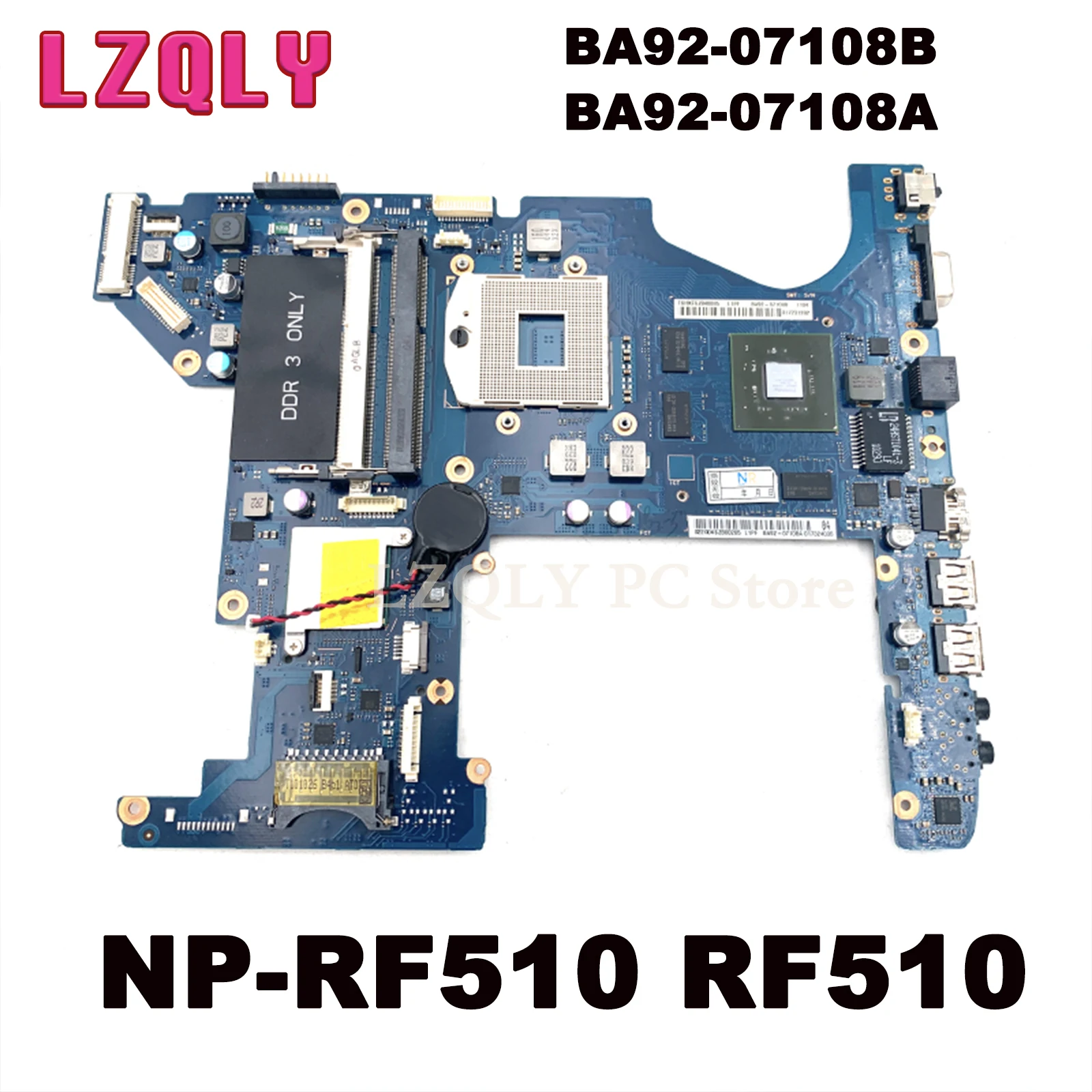 

Для Samsung NP-RF510 RF510 Материнская плата ноутбука BA41-01372A BA92-07108B DDR3 GT330M GPU Free CPU