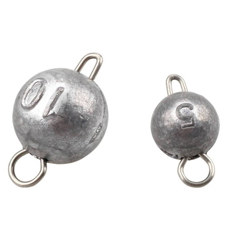 50-Pack Fishing Lead Head Sinker Weights for Soft Lure Accessories (3g-14g)