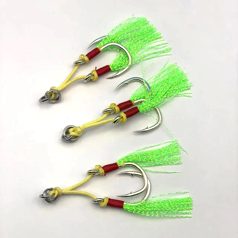 1/0 2/0 3/0 4/0 5/0 Testar Heavy Duty Twin Assist Metal Jig Hook Barbed High Carbon Steel Strength Luminous Fishing Hook - AliExpress 18 1/0 2/0 3/0 4/0 5/0 Testar Heavy Duty Twin Assist Metal Jig Hook Barbed High Carbon Steel Strength Luminous Fishing Hook - AliExpress 18
