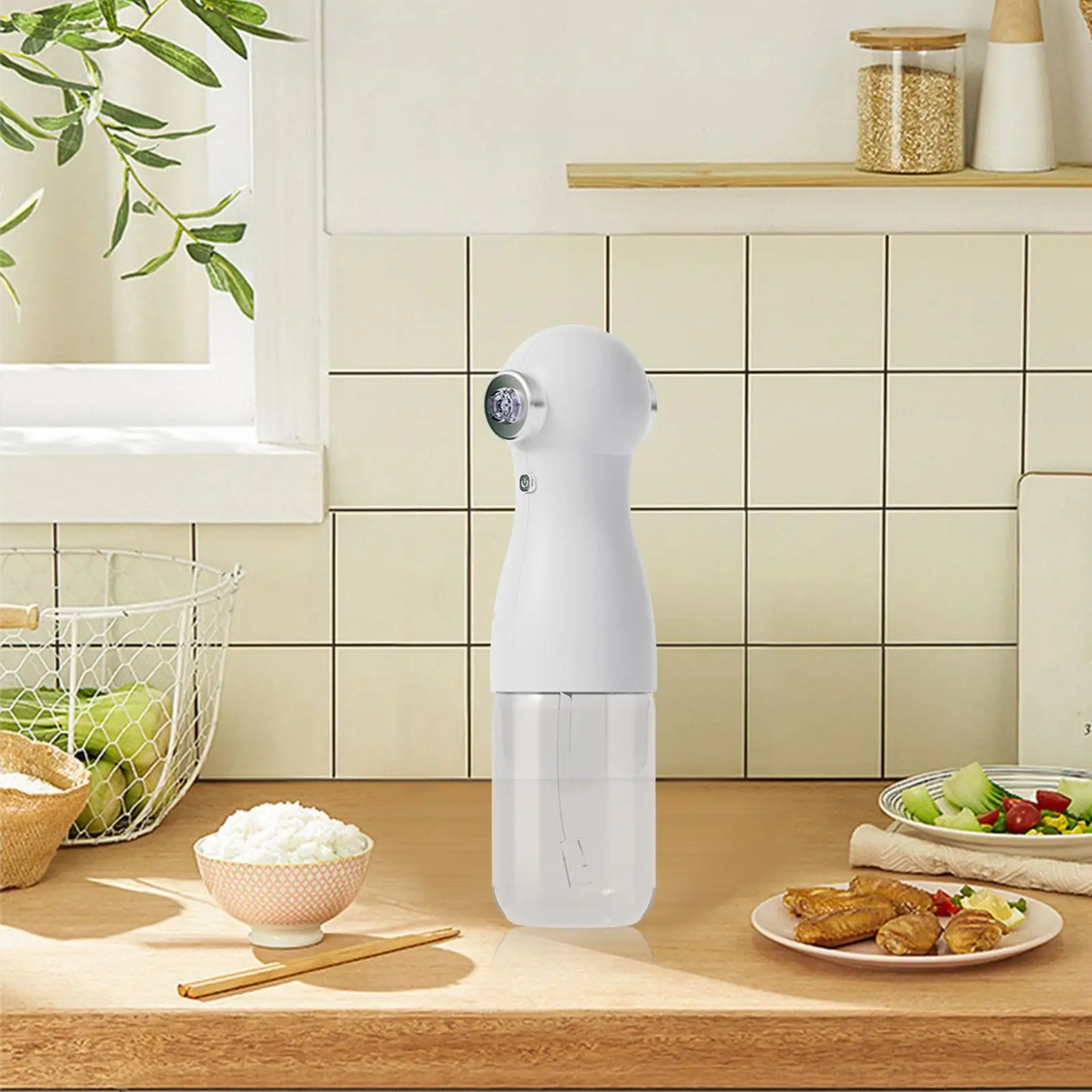 Electric Oil Sprayer USB Rechargeable Reusable Portable Fine Mist Oil Vinegar Sprayer for Air Fryer Roasting Cooking BBQ Kitchen