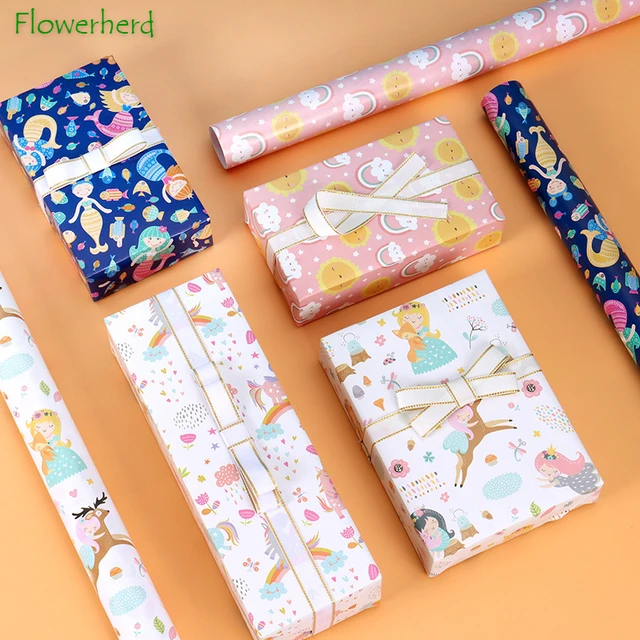 2023 Christmas Gift Wrapping Paper Thickened Christmas Kraft Paper Flower  Wrapping Paper Gift Box Wrapping Paper #50g - AliExpress