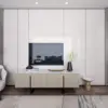 PVC Self Adhesive Wall Paper Shiny  White DIY Decorative Film Furniture Renovation Stickers Kitchen Cabinet Waterproof Wallpaper 3