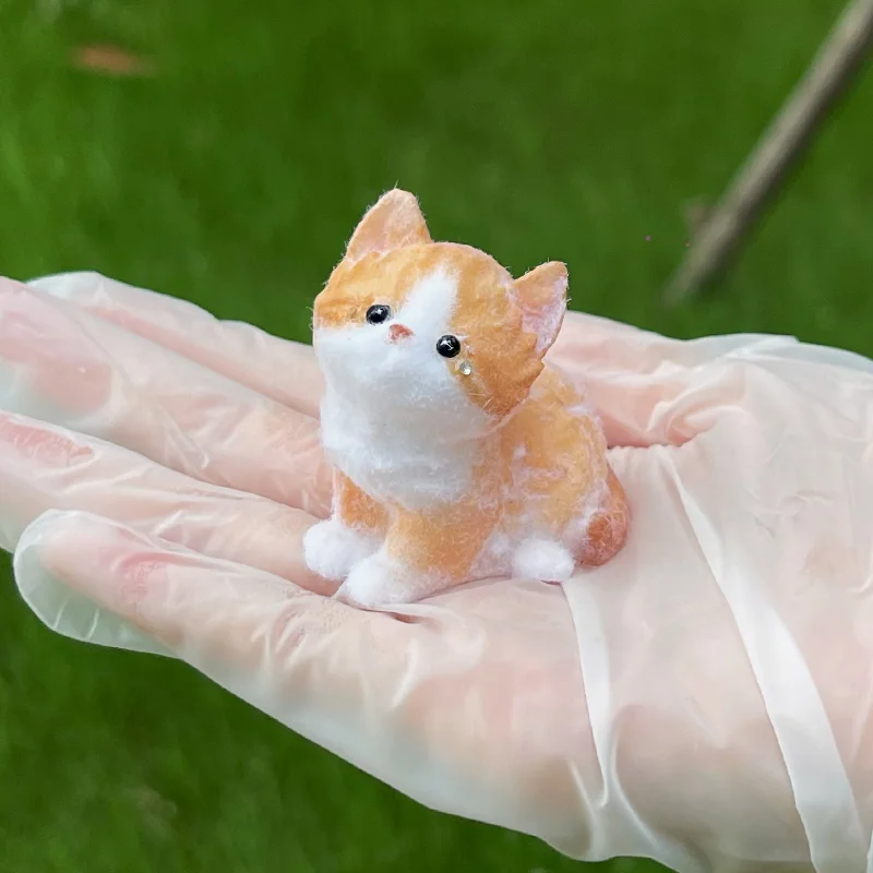 Handmade Silicone Cute Cat Kitten Super Soft Taba Squishy mochi stress relief squishy fidget toy Mini cat ornament 4