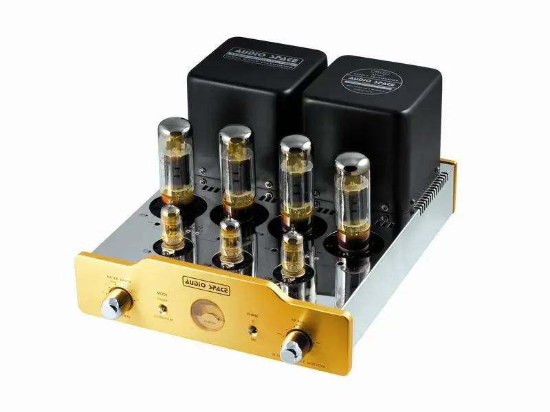 60W * 2 Audio Space M-9Se (El34/Kt88) Amplificatore Di Potenza Puro Canale Indipendente 12Ax7(Ecc83 / 4004), 12Au7(Ecc82 /4003) * 2, El34 * 4