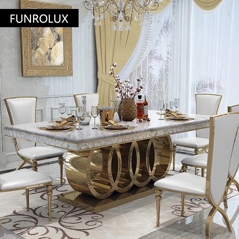 Marble Dining Table Set 6 People 10 For Renren Restaurant